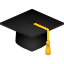 毕业帽表情符号 icon
