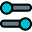 Setting toggle switchs for turing off and on devices icon