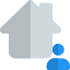 House owner of a private house property isolated on a white background icon