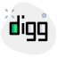 Digg a news aggregator with a curated front page icon