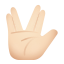 vulcan-salute-light-skin-tone icon