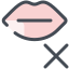 Lippen nicht berühren icon