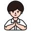 student-boy-school-sawasdee-hand-gesture-Thailand-greeting icon