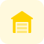 Closed private storage in-house garage layout unit icon