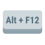 tasto alt-più-f12 icon