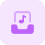 Audio file inbox attachment icon