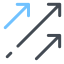 Diagonal Arrows Up icon