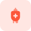 Bag of blood transfusion isolated on program icon