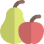 Fruits - apple and pear full of vitamins icon