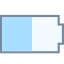 Halb aufgeladene Batterie icon