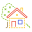 Casa con jardín icon