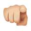Zeigefinger-auf-den-Betrachter-Mittelheller-Hautton-Emoji icon