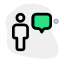 Chatting with peers messenger application function layout icon