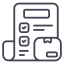 liste-de-cargo-externe-contour-de-la-chaîne-d'approvisionnement-cercle-de-conception icon