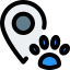 Location of animal Hospital isolated on a white background icon