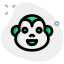 Happy smiling monkey face emoji for instant messenger icon