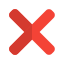 Error notification symbol for cancelling popup window icon