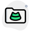 Storage of ultrasound reports in a folder icon