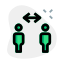 Spaced seating arrangement during the pandemic time for maintaining social distance icon