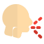 Communicable infectious disease spreading through cough icon