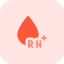 외부 양성형-rh-혈액-흰색 배경-분리-혈액-트리톤-탈-리바이보 icon