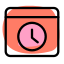 Time delay function on a web browser icon