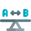 Mass distributed equally on A to B lever section icon