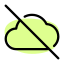 Cloud computing server offline isolated on a white backgound icon