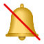 슬래시가 있는 벨 icon