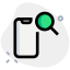 Search phone directory with magnify glass layout icon