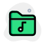 Collection of songs stored in a music folder label icon