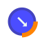 Circled Down Right icon