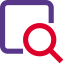 Find and lookup on internet with magnifying glass icon