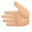 Emoji mit der linken Hand und einem mittelhellen Hautton icon