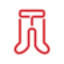 红色儿童紧身裤 icon