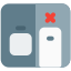 Isolation room for contagious diseases patients treatment icon