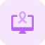 Connecting to a patient of Cancer through the computer icon