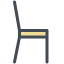 vista lateral de la silla icon