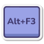 tasto alt-più-f3 icon