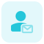 Email message of a user received online icon