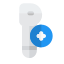 Pairing earphone accessory with smartphone device wireless icon