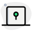 Lock encryption keyhole symbol for digital login icon