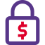 Secure online payment ssl protection, money security icon