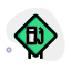 Gas station for refueling road signal layout icon