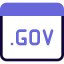 Dot gov domain for sale under landing page template icon