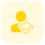 Graduate student social profile information of an online portal icon