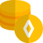 Ethereum server layout isolated on white background icon