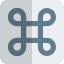 Macintosh command logotype for basic function key icon