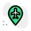 Location of airport on a map layout icon