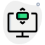 Adjust screen slider vertically a computer monitor icon